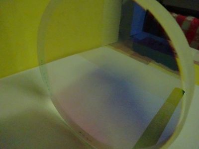 OPTICAL  DICHROIC COATED FLAT FUSED SILICA MIRROR LASER OPTICS AS IS BIN#P7-18