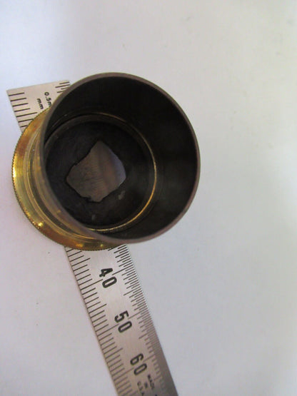 ANTIQUE BRASS POLARIZER POL PIECE UK ENGLAND MICROSCOPE PART AS PICTURED P2-B-88