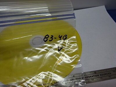 COATED ROUND GLASS DISC HARD DRIVE TEST OPTICAL OPTICS AS PICTURED &83-40