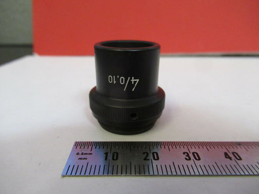 WILD HERRBRUGG 4X LENS OBJECTIVE OPTICS MICROSCOPE PART AS PICTURED #P8-A-42