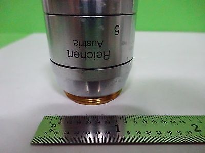 MICROSCOPE POLYVAR REICHERT LEICA OBJECTIVE PLAN 5X EPI OPTICS AS IS BIN#W3-07