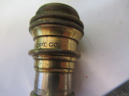 ANTIQUE BRASS BAUSCH LOMB OBJECTIVE 4mm MICROSCOPE PART AS PICTURED G5-A-52