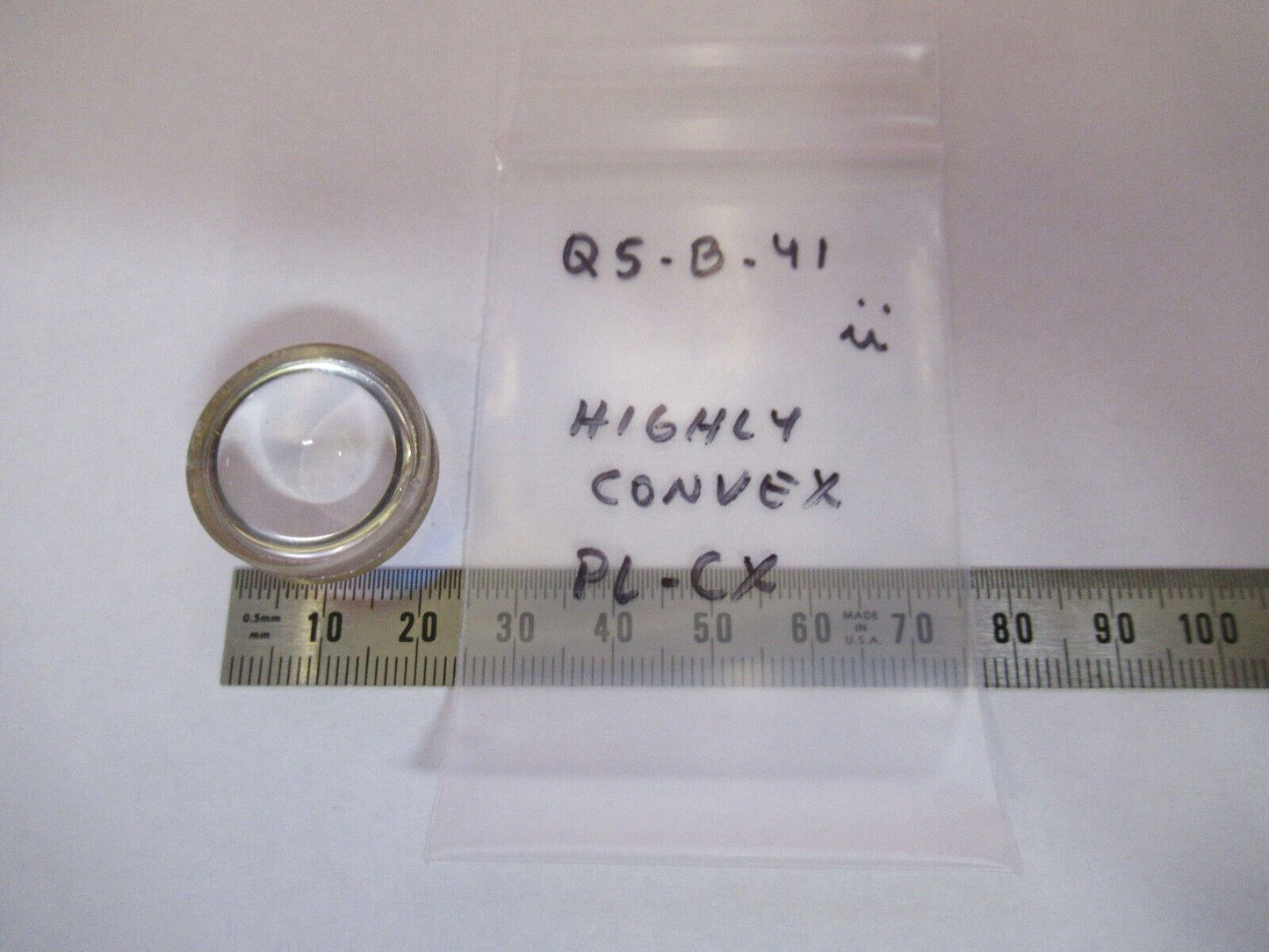 OPTICAL one HIGHLY CONVEX LENS PL-CX OPTICS  AS PICTURED Q5-B-41