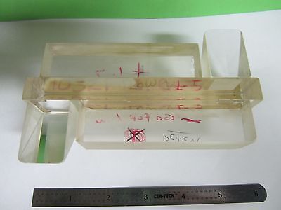 OPTICAL LARGE prisms assembly [some chips] LASER OPTICS AS IS  BIN#42-07