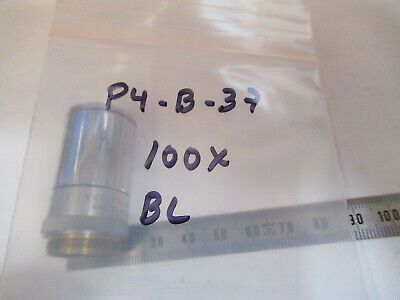 INDUSTRIAL LENS BAUSCH LOMB OBJECTIVE 100X MICROSCOPE PART AS PICTURED #P4-B-37