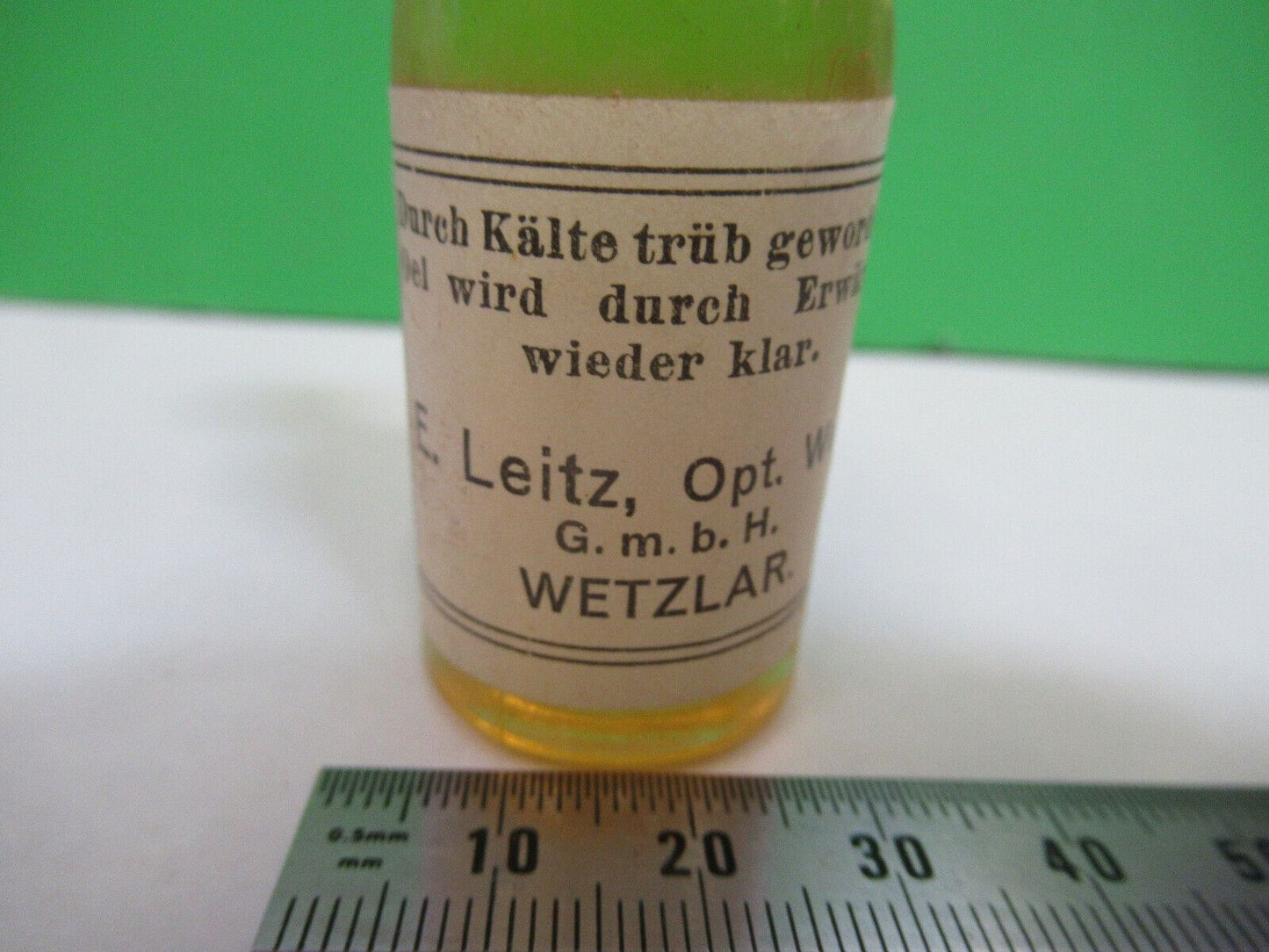 LEIZT WETZLAR CEDERN OEL ANTIQUE BOTTLE MICROSCOPE PART AS PICTURED &P4-B-51