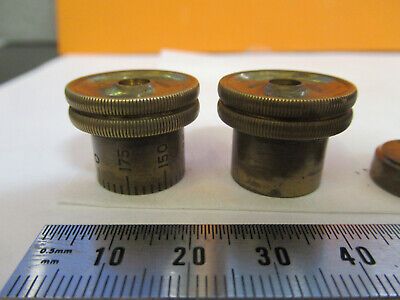 ANTIQUE BRASS SPENCER SET OF KNOBS ASSEMBLY MICROSCOPE PART AS PICTURED &F1-A-24