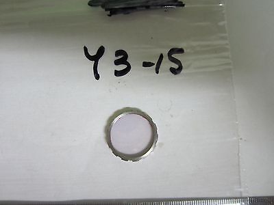 OPTICAL COATED FILTER RING MOUNTED LASER OPTICS BIN#43-15