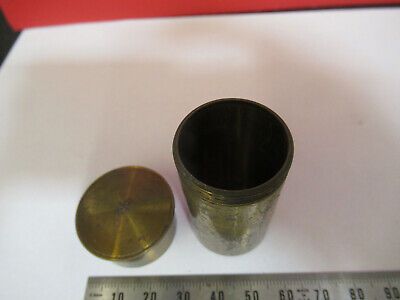 ANTIQUE BAUSCH LOMB BRASS EMPTY OBJECTIVE CAN MICROSCOPE PART AS PIC &nB7-A-28