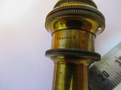 BAUSCH LOMB ANTIQUE 1/6 OBJECTIVE LENS MICROSCOPE PART AS PICTURED &A2-FT-76