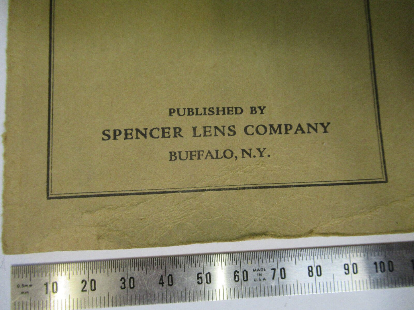 SPENCER MANUAL 1926 VERY FRAGILE  MICROSCOPE PART AS PICTURED &G2-A-53