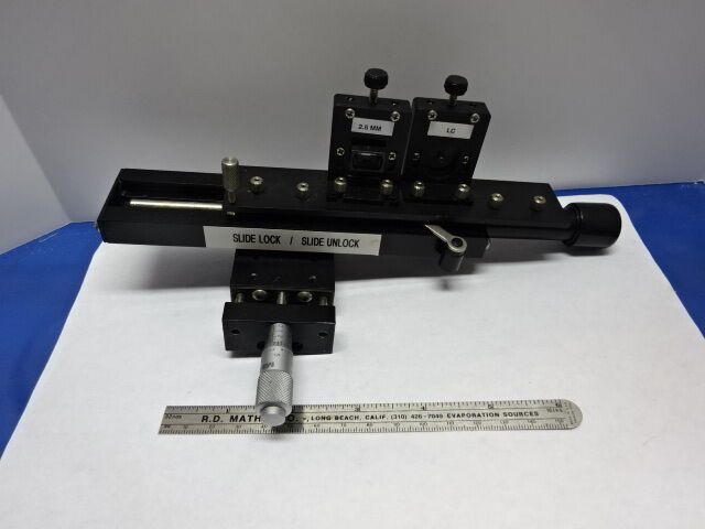 OPTICAL FIBER OPTICS FIXTURE RETICLE + MITUTOYO MICROMETER OPTICS AS IS #84-36