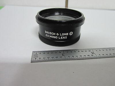 MICROSCOPE PART BAUSCH LOMB STEREO 0.5X OPTICS AS IS BIN#P6-12