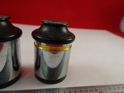 ANTIQUE SPENCER EYEPIECE OCULAR SET 10X LOT 2 EA MICROSCOPE PART OPTICS &7C-A-29