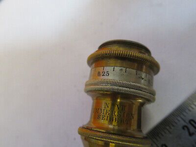 ANTIQUE 1860's SEIBERT OBJECTIVE VII LENS MICROSCOPE PART AS PICTURED &F1-A-37