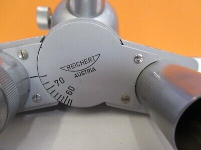 REICHERT AUSTRIA TRINOCULAR HEAD MICROSCOPE PART OPTICS AS PICTURED &11-B-06