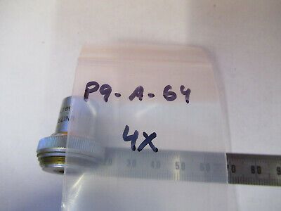 UNITRON 4X LENS OBJECTIVE MICROSCOPE PART AS PICTURED P9-A-64A