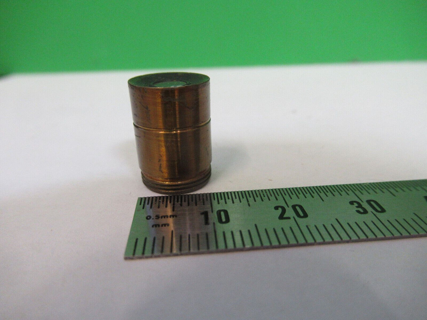 ANTIQUE OBJECTIVE LENS FRANCE MINIATURE RARE MICROSCOPE PART AS PICTURED R7-B-60