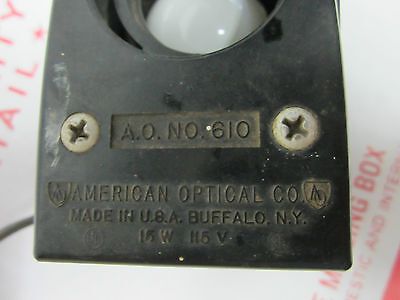 For parts VINTAGE OPTICAL MICROSCOPE PART AO AMERICAN OPTICS ILLUMINATOR BIN#14B