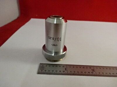 LEITZ GERMANY OBJECTIVE 10X 170/- OPTICAL MICROSCOPE PART OPTICS AS IS &2-A-13