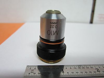 MICROSCOPE OBJECTIVE OLYMPUS M10 OPTICS BIN#B3-D-14