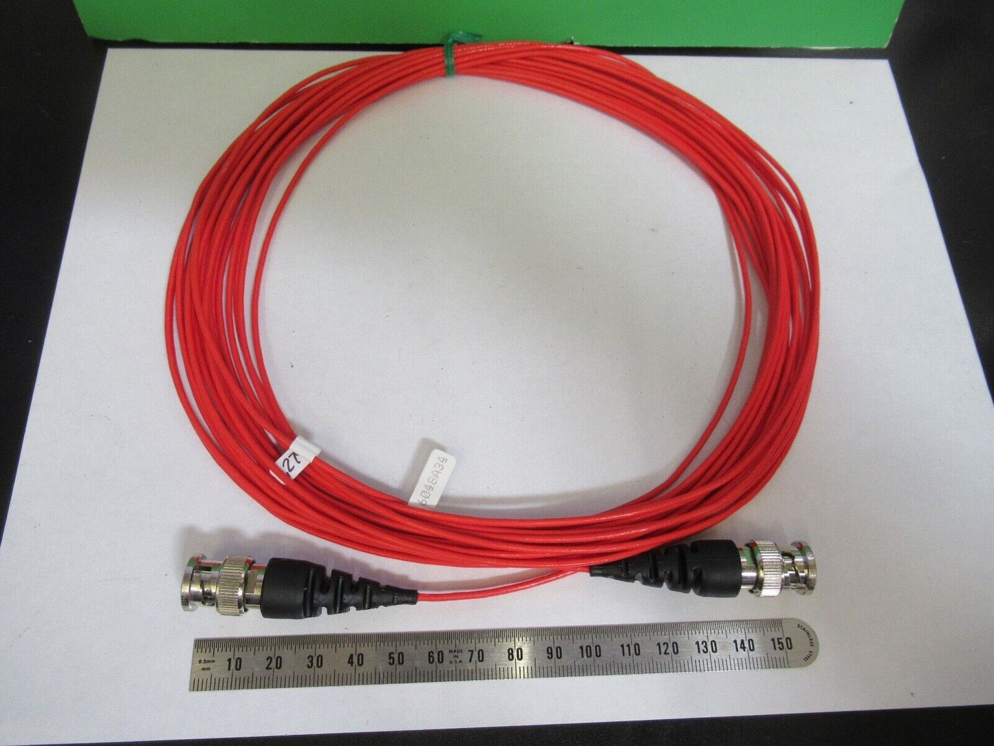 34ft CABLE for ACCELEROMETER SENSOR LOW NOISE BNC TO BNC AS PICTURED S8-A-15