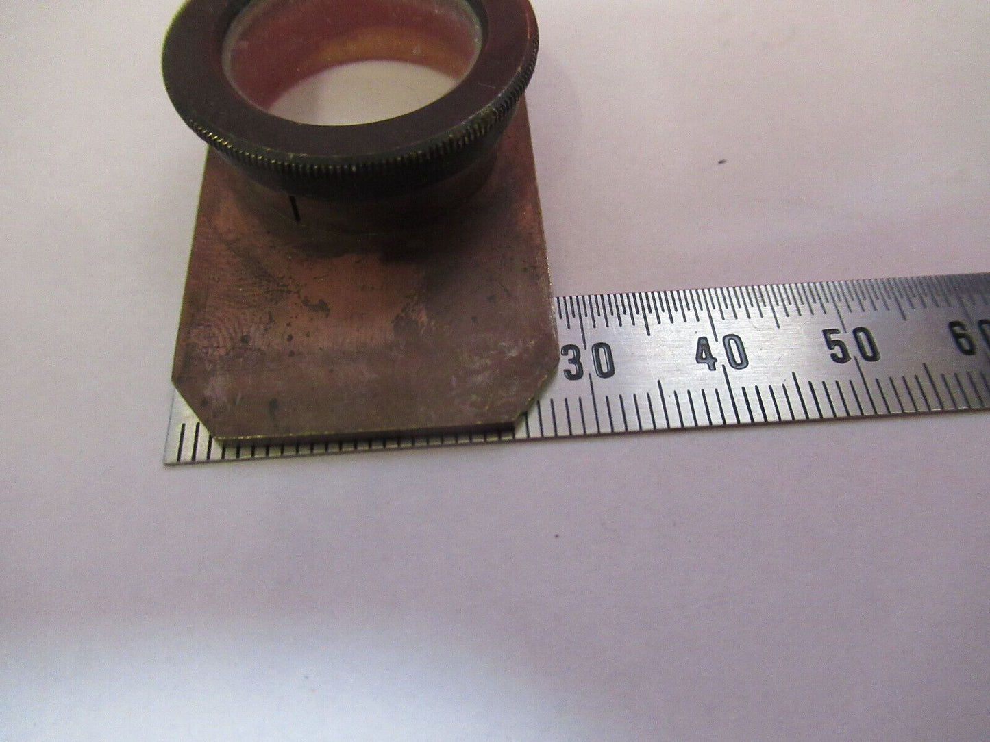 ANTIQUE BRASS COMPRESSORIUM  SLIDE UK MICROSCOPE PART AS PICTURED &S9-A-52