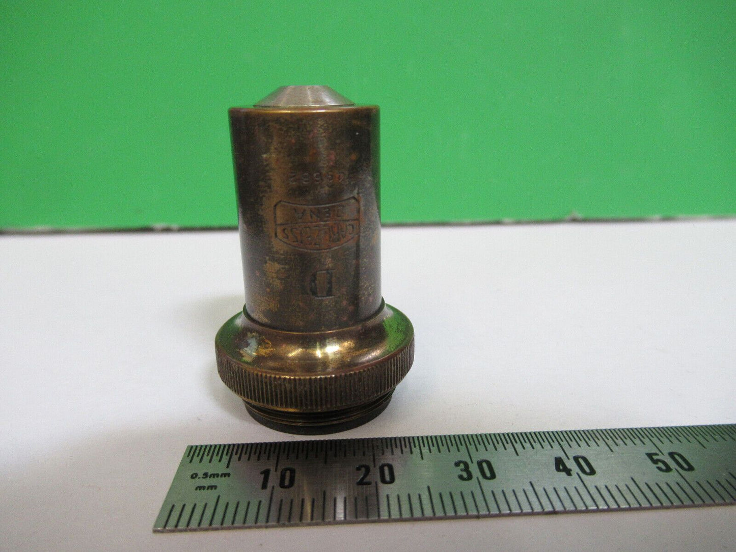 ANTIQUE BRASS CARL ZEISS "D" 40X OBJECTIVE MICROSCOPE AS PICTURED #H3-A-22