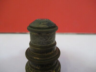 ANTIQUE BRASS BAUSCH LOMB 4mm objective MICROSCOPE PART AS PICTURED  &B3-B-16