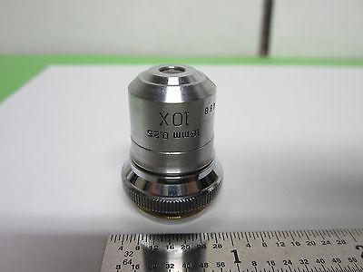 OPTICAL MICROSCOPE 10X 16 mm OBJECTIVE BAUSCH LOMB B&L OPTICS AS IS BIN#3C-1-D