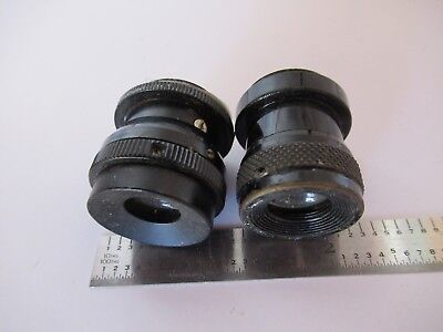 FOR PARTS LOT 2 EA ANTIQUE RARE EYEPIECES OCULAR MICROSCOPE PART OPTICS #60-A-09