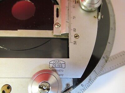 ZEISS GERMANY TABLE STAGE POL POLARIZER ROTATABLE MICROSCOPE PART AS PIC &13-50