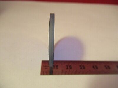 OPTICAL GLASS BLUE FILTER POLISHED MICROSCOPE PART OPTICS AS PICTURED #12-A-47