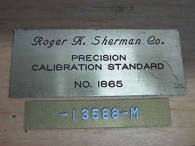 ROGER SHERMAN STANDARD PRECISION METROLOGY STEP 0.823 MICRONS OPTICS BIN#M8-03