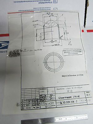 OPTICAL LASER HEADER SCHOTT GERMANY GLASS TO-18 LOT 17 EA LASER OPTICS BIN#PSEL