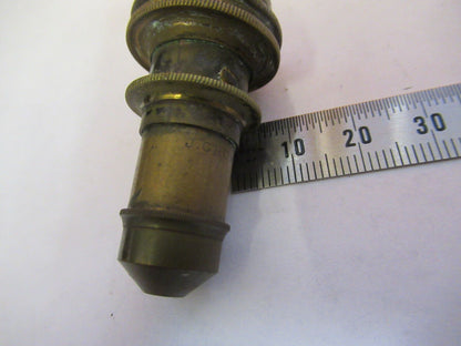 ANTIQUE BRASS J. GRUNOW OBJECTIVE LENS MICROSCOPE PART AS PICTURED #P2-A-03