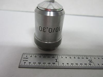 OPTICAL MICROSCOPE GERMANY OBJECTIVE 10X OPTICS BIN#L3-30