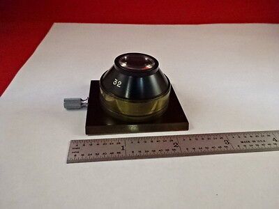 MICROSCOPE PART TESSAR BAUSCH LOMB CONDENSER LENS 32 mm OPTICS AS IS #Y7-H-96