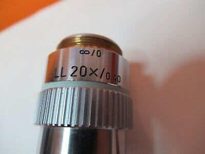 LEITZ OBJECTIVE LL20X INFINITY LENS MICROSCOPE OPTICS AS PICTURED &14-B-37