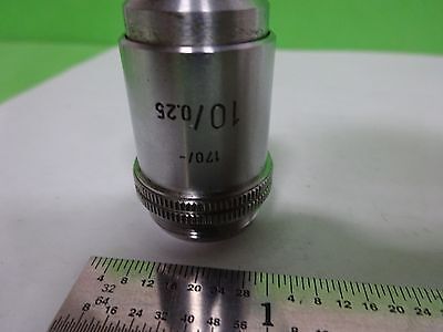 MICROSCOPE LEITZ WETZLAR GERMANY OBJECTIVE 10X OPTICS AS IS BIN#2B-E-16