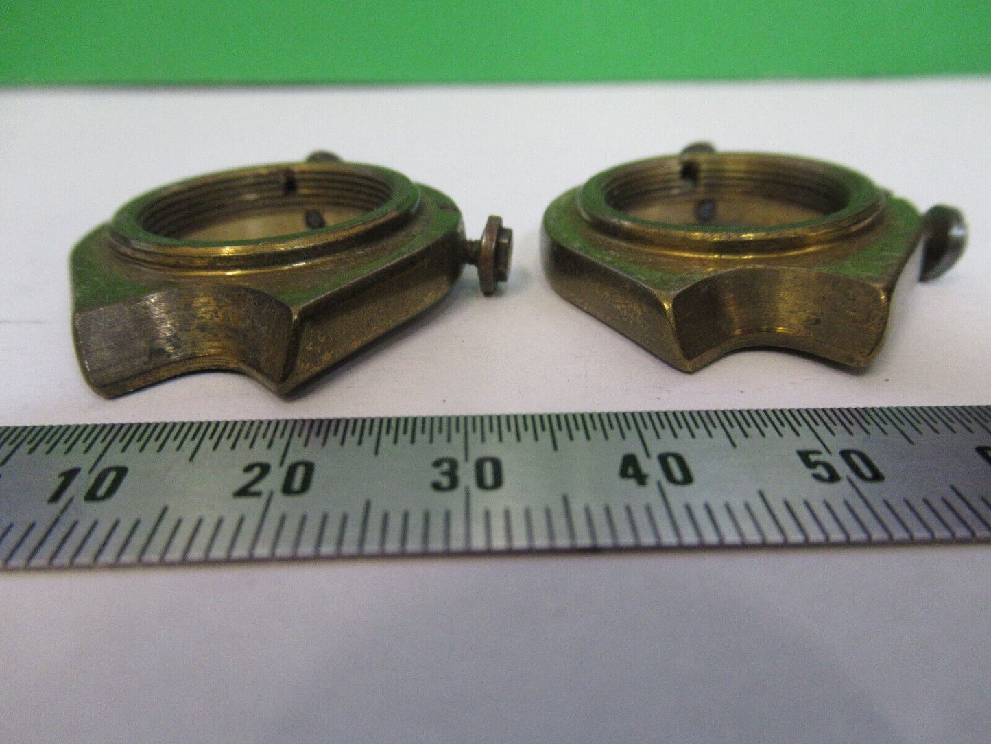 ANTIQUE BRASS FIXTURE POLARIZER OBJECTIVE MICROSCOPE PART AS PICTURED R6-A-39