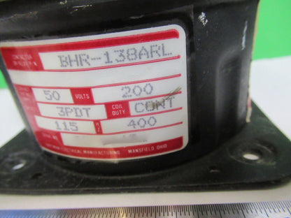 HARTMAN ELECTRIC RELAY BHR138ARL CONTACTOR AIRCRAFT PART AS PICTURED #R6-A-36