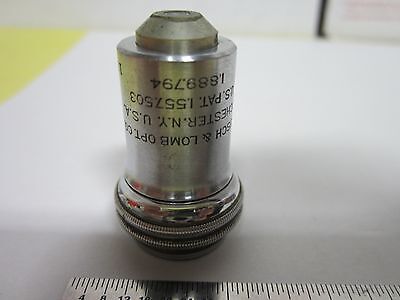 MICROSCOPE VINTAGE PART OPTICAL OBJECTIVE BAUSCH LOMB 43X OPTICS AS IS BN#E2-13