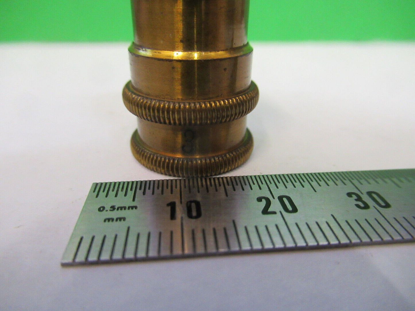 ANTIQUE BRASS REICHERT AUSTRIA OBJECTIVE RARE MICROSCOPE PART AS PICTURED 5-B-11