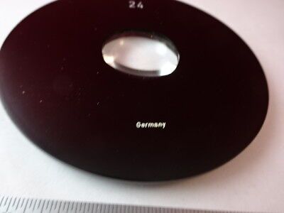 MICROSCOPE PART OPTICAL CONDENSER LENS GERMANY 24 OPTICS AS IS #11-DT-R3