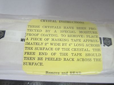 OPTICAL INFRARED GREAT WINDOW KCl POTASSIUM CHLORIDE LASER OPTICS BIN#45-13