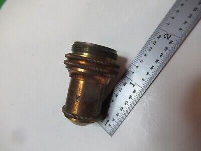 ANTIQUE BRASS BAUSCH LOMB OBJECTIVE 16mm MICROSCOPE PART AS PICTURED &17-A-26