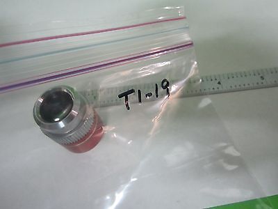 MICROSCOPE PART OBJECTIVE NPL FLUOTAR RED LEITZ GERMANY OPTICS AS IS BIN#T1-19