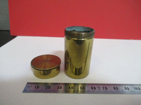 EMPTY BRASS CONTAINER for MICROSCOPE OBJECTIVE PART AS PICTURED #B7-A-71