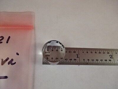 OPTICAL FLAT SMALL DIAMETER FUSED SILICA 1/10 WAVE LASER OPTICS AS IS #80-21